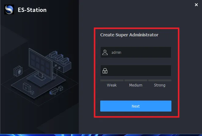 Login page of the CMS
