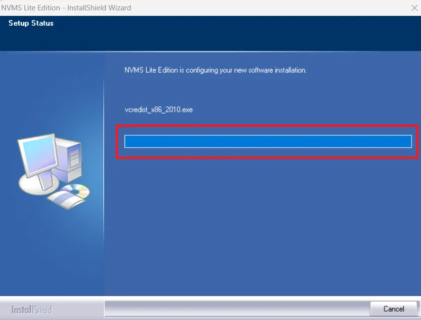 The app installation is in progress