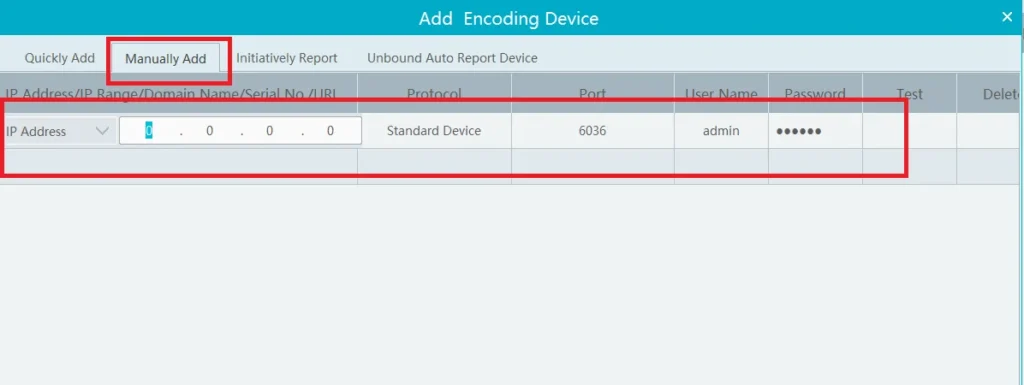 Add device details to add