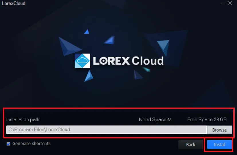 designate the folder and select the path