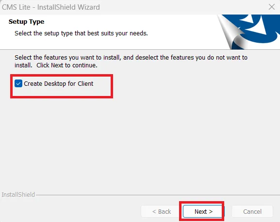 Create a desktop for client