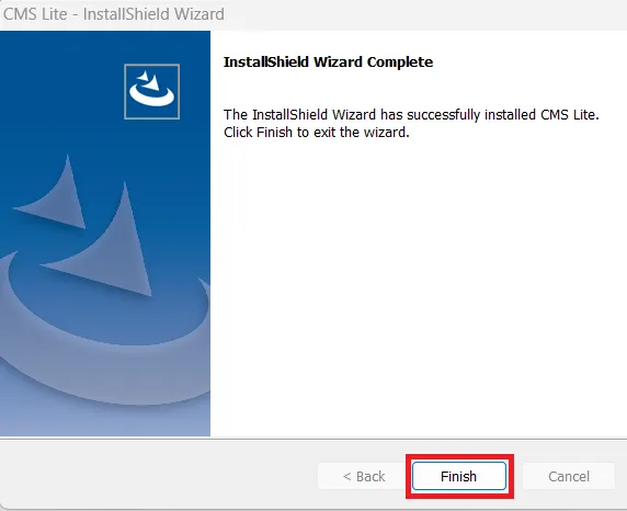 Installation process is completed