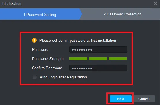 Create a strong password
