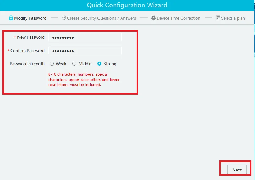 Create a strong password