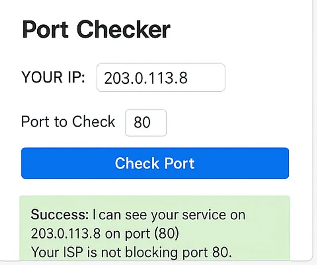 Port-Forward-CCTV-DVR-poart-check