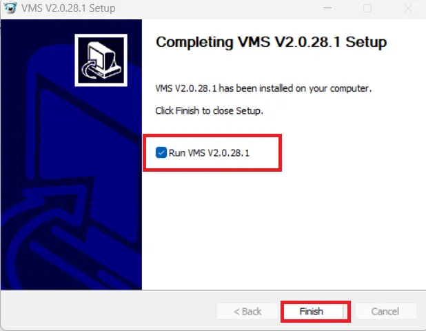 The installation process is completed.