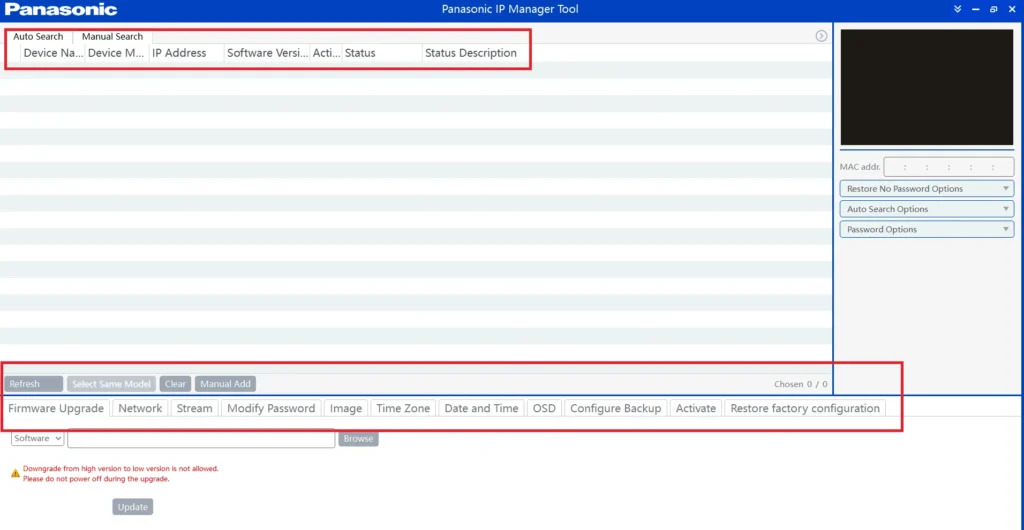 Discover and modify device features, IPs, etc.