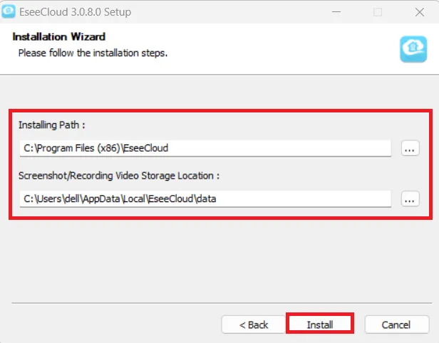 Install Anran CCTV App for PC on Windows 11/10/8/7 & Mac OS 3 Select the folder location and the path