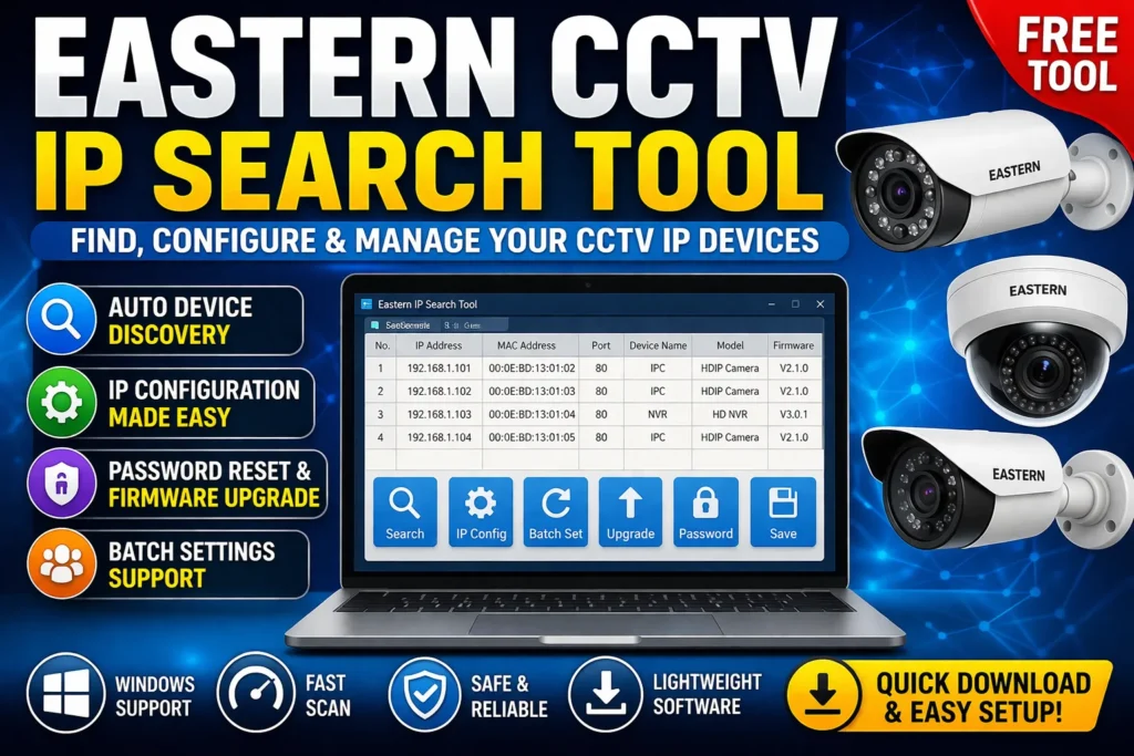 Eastern CCTV IP Search Tool - Latest Version Complete Guide 1 Eastern CCTV IP Search Tool Complete Tutorial
