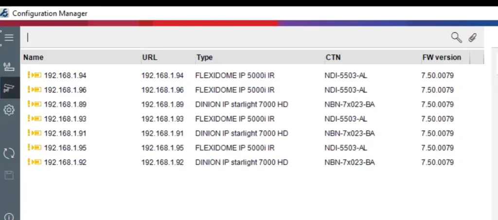 Bosch Configuration Manager Download - change ip addresses